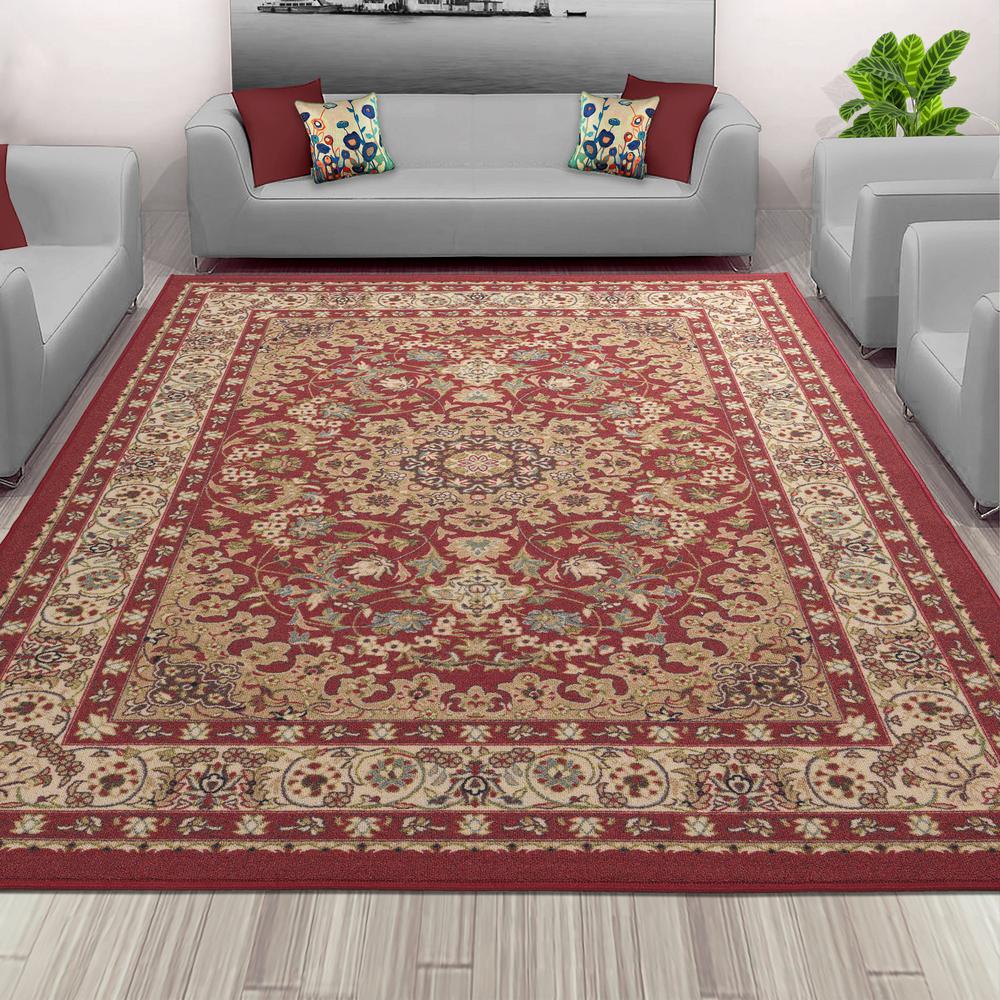 Home Dynamix Catalina Multi 5 Ft X 7 Indoor Area Rug 2 Hd1299 Sweet Home Collection Medallion Design Red 5 Ft X 7