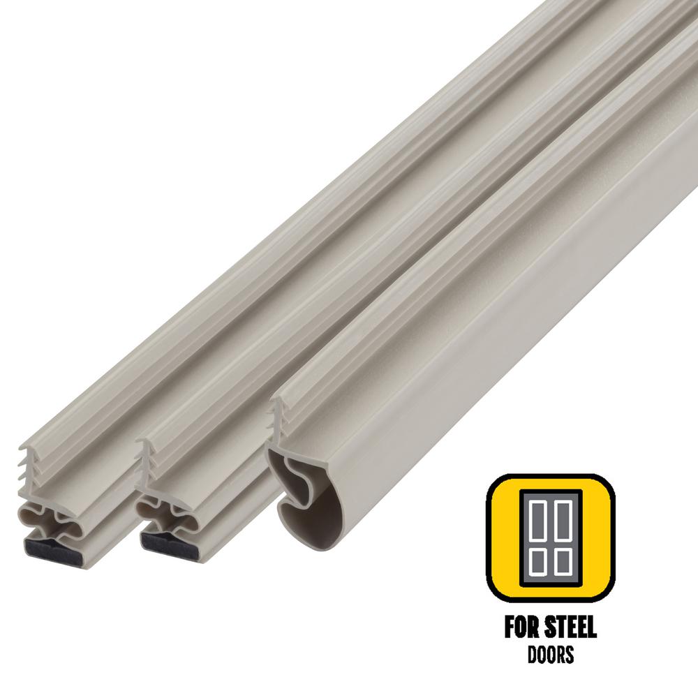 M D Building Products 36 In X 812 In Tpe Vinyl Magnetic Steel Door Weatherstrip Set In Beige