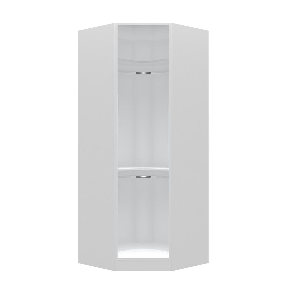 Manhattan Comfort Chelsea 36.22 in. W White Corner Closet-116052 - The ...