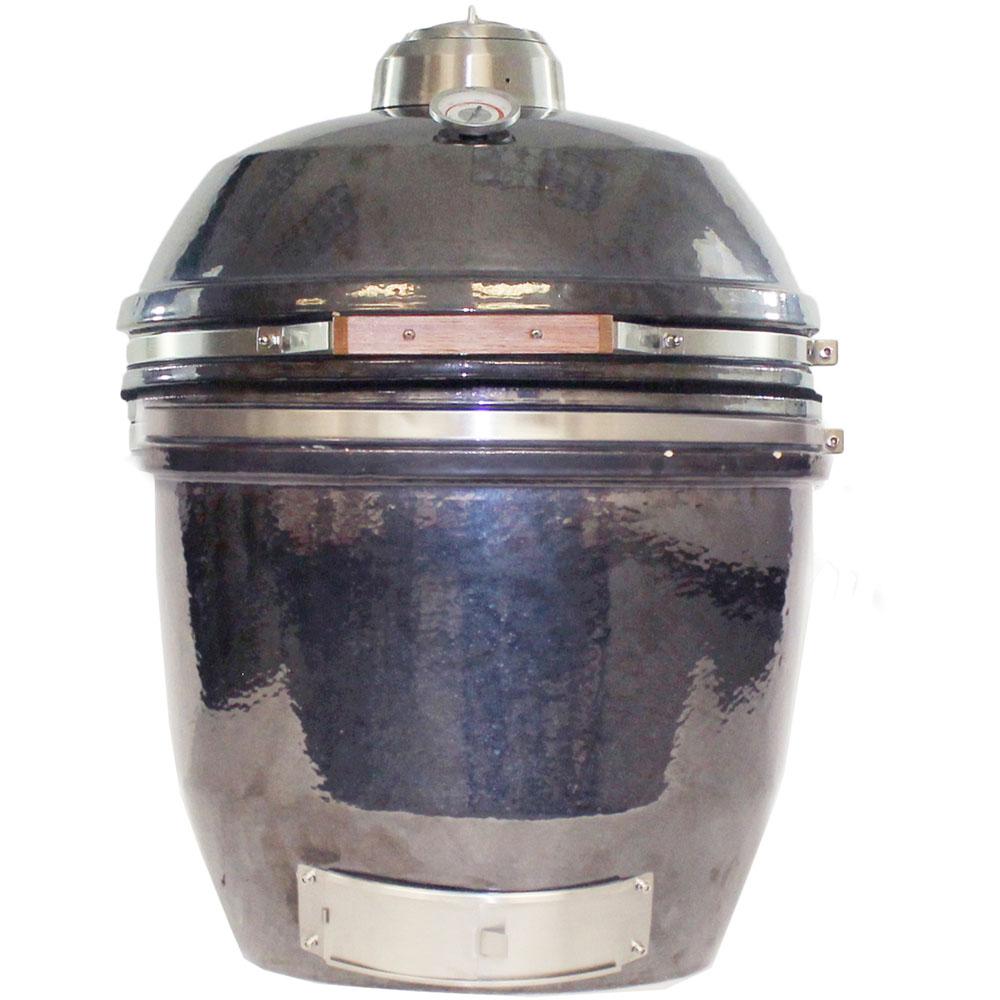 Hanover 19 in. Ceramic Kamado Grill in Gun MetalHAN191KMDGM The