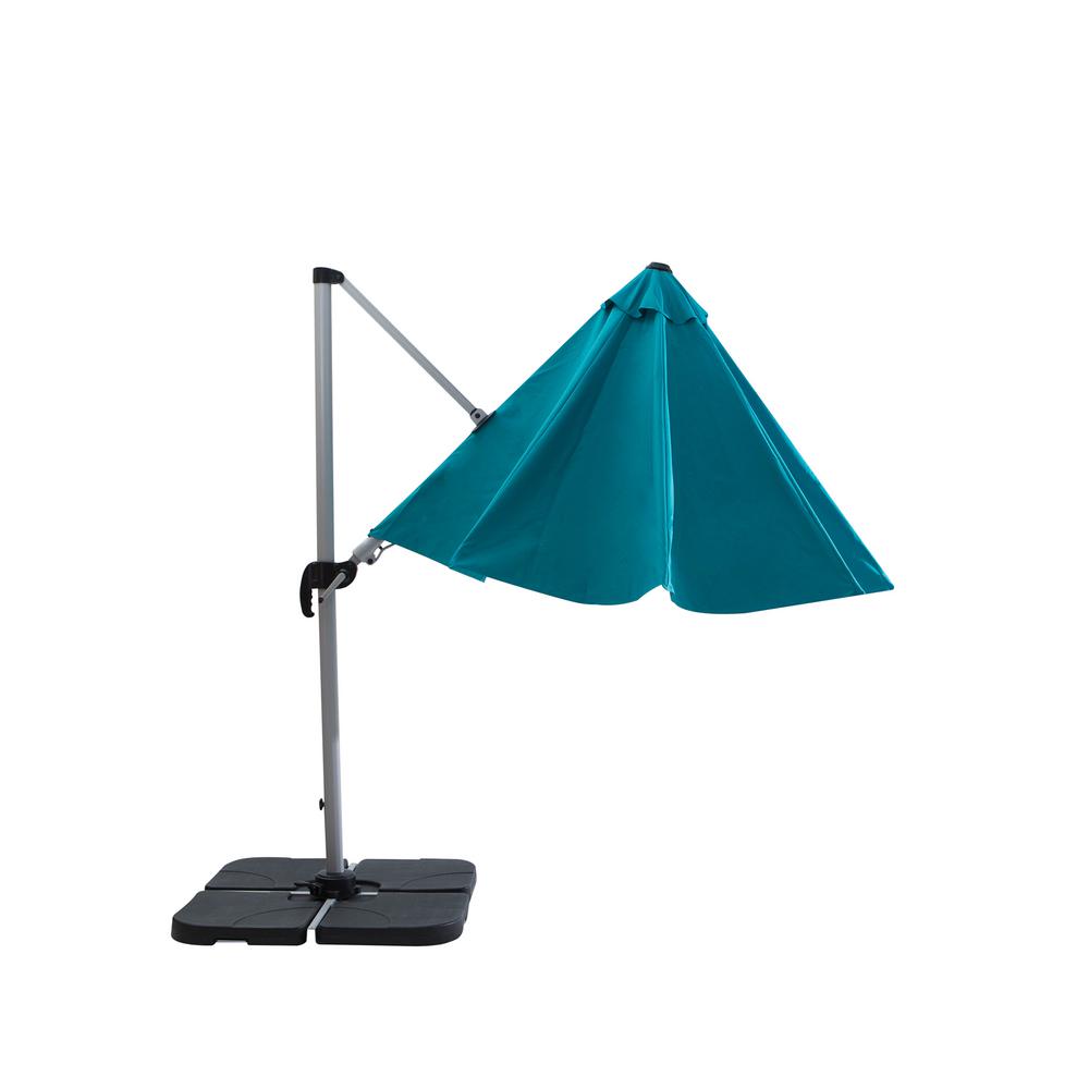 Unbranded Camilla 10 Ft Heavy Duty Cantilever Patio Umbrella In Turquoise 9820082 The Home Depot