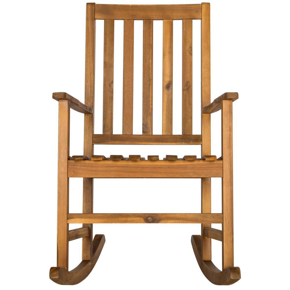 Safavieh Barstow Natural Brown Wood Outdoor Rocking ChairPAT6707A