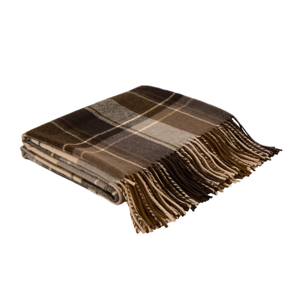 Glitzhome 50 In H Woven Plaid Throw Blanket 1126202630 The Home