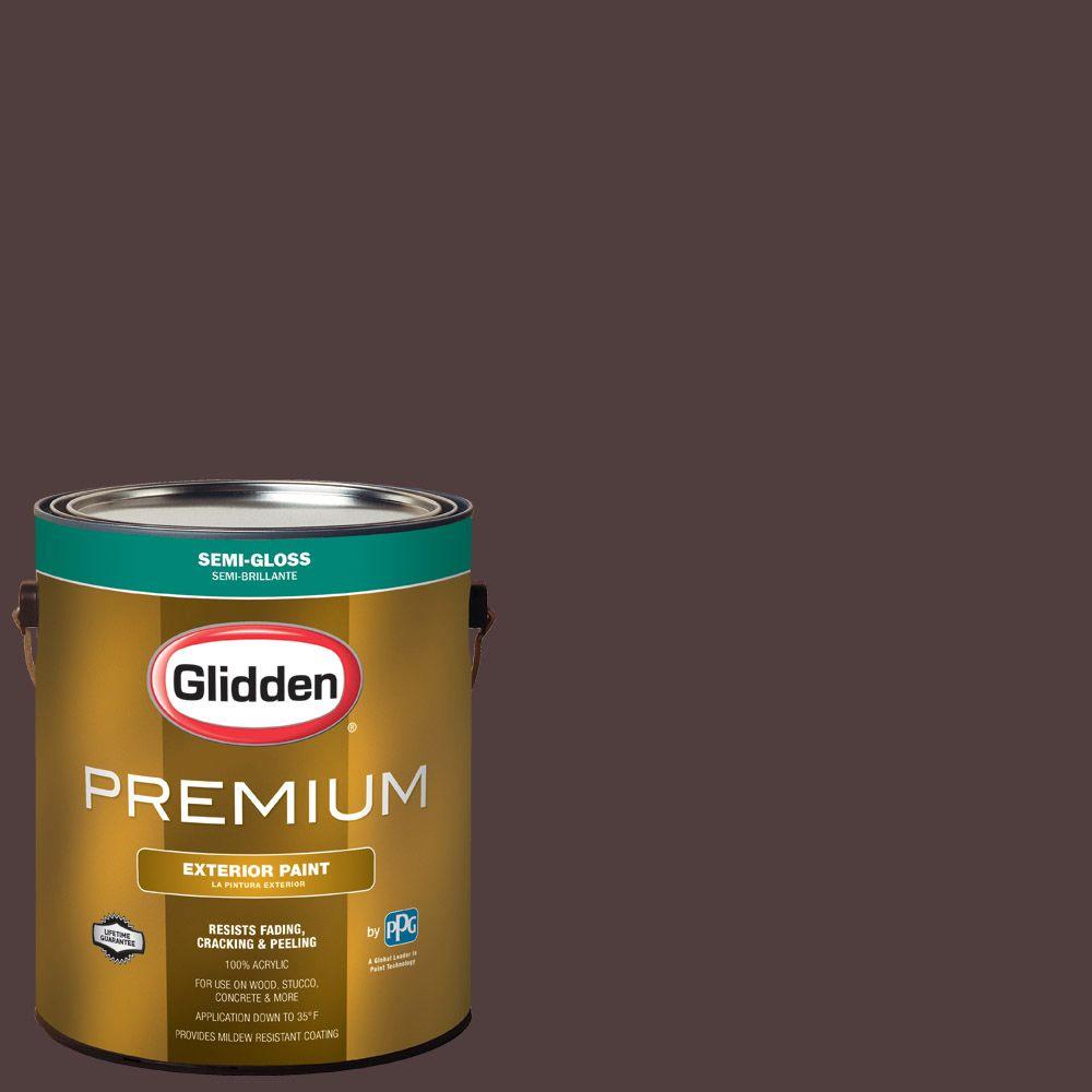 Glidden Premium 1gal. HDGR39D Ranch House Brown Semi Glidden Premium 1gal. HDGR39D Ranch House Brown Semi