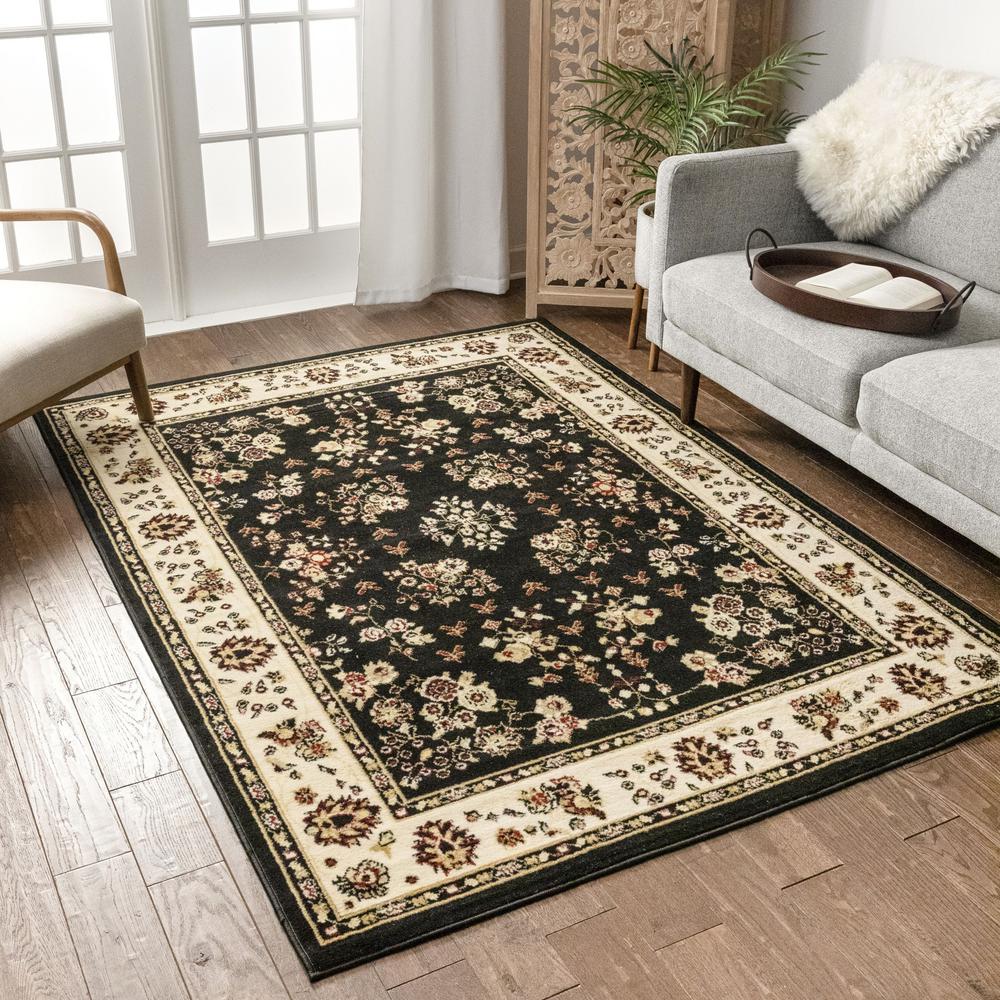 Well Woven Miami Bijar Clic Traditional Oriental Black 4 Ft X Well Woven Miami Bijar Clic