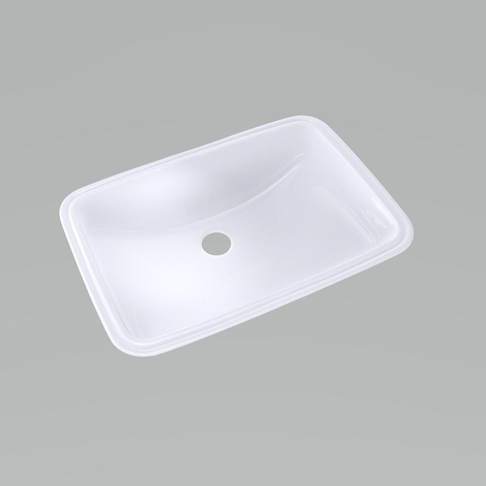 Toto 19 In Undermount Bathroom Sink With Cefiontect In Cotton White