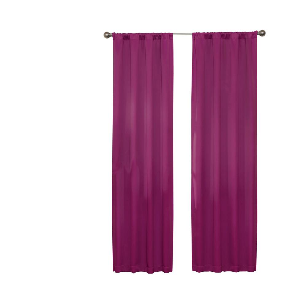 Eclipse Darrell Thermaweave Blackout Window Curtain Panel In Eclipse Darrell Thermaweave Blackout Window Curtain Panel In Boysenberry 37 W X 63 L 16205037063boy The Home Depot
