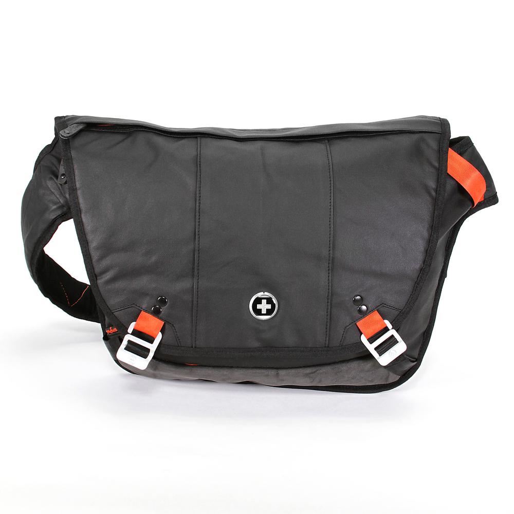 Swissdigital Jumper Laptop 15 In Black Messenger Bag Sd 185 The Black Messenger Bag