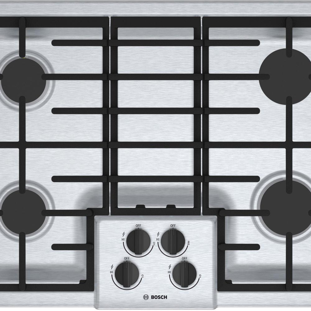 Bosch 500 Series 30 In Gas Cooktop In Stainless Steel With 4