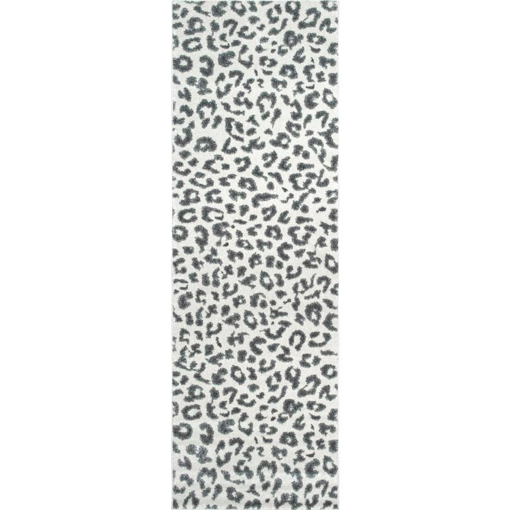 nuLOOM Leopard Print Grey 3 ft. x 8 ft. Runner Rug-RZBD61A-2808 - The ...
