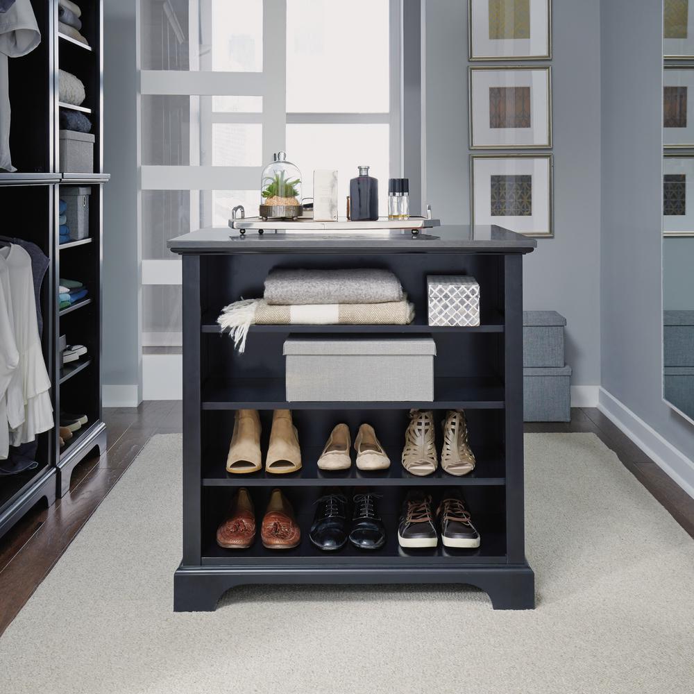 Island Dresser For Closet
 - Homestyles Bedford 5 Drawer Black Closet Island 5531 92 The Home Depot