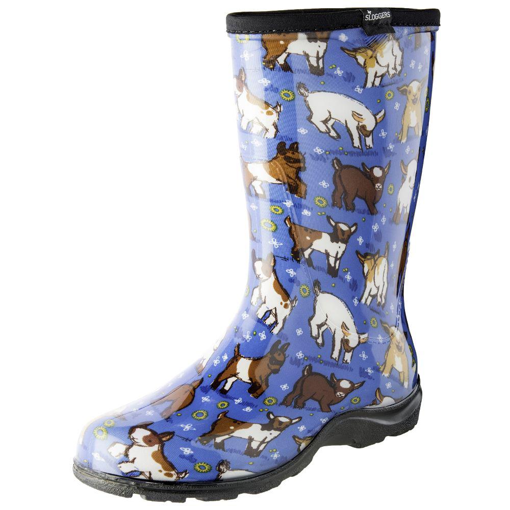 blue rain boots womens