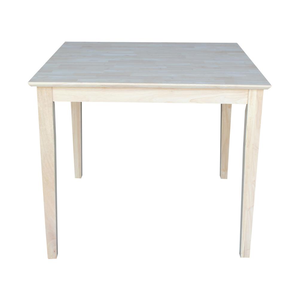 International Concepts Unfinished Shaker Dining TableK363630S The
