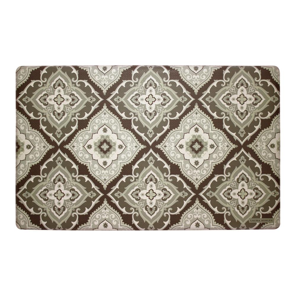 Laura Ashley Allie Gray 20 In X 32 Memory Foam Kitchen Mat Memory Foam Kitchen Mat