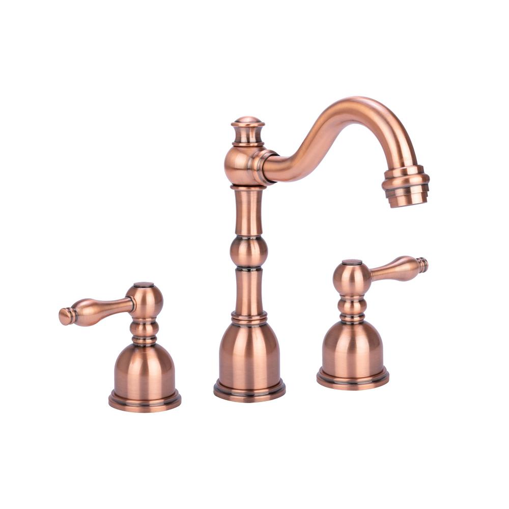 Fontaine By Italia Victorian 8 In Widespread 2 Handle High Arc Bathroom Faucet In Antique Copper N41518 Ac The Home Depot