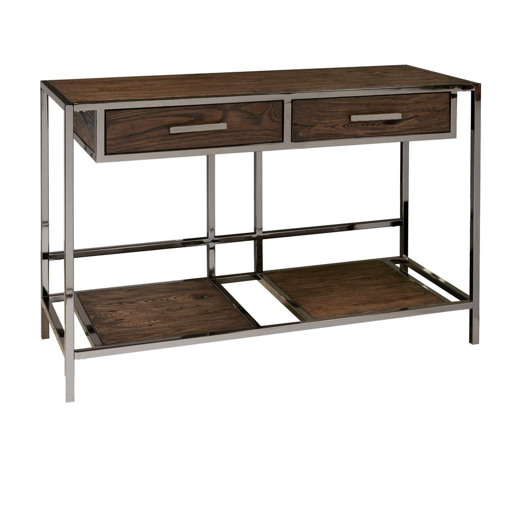 Pulaski Furniture Modern Industrial Style Chocolate Brown Wood And