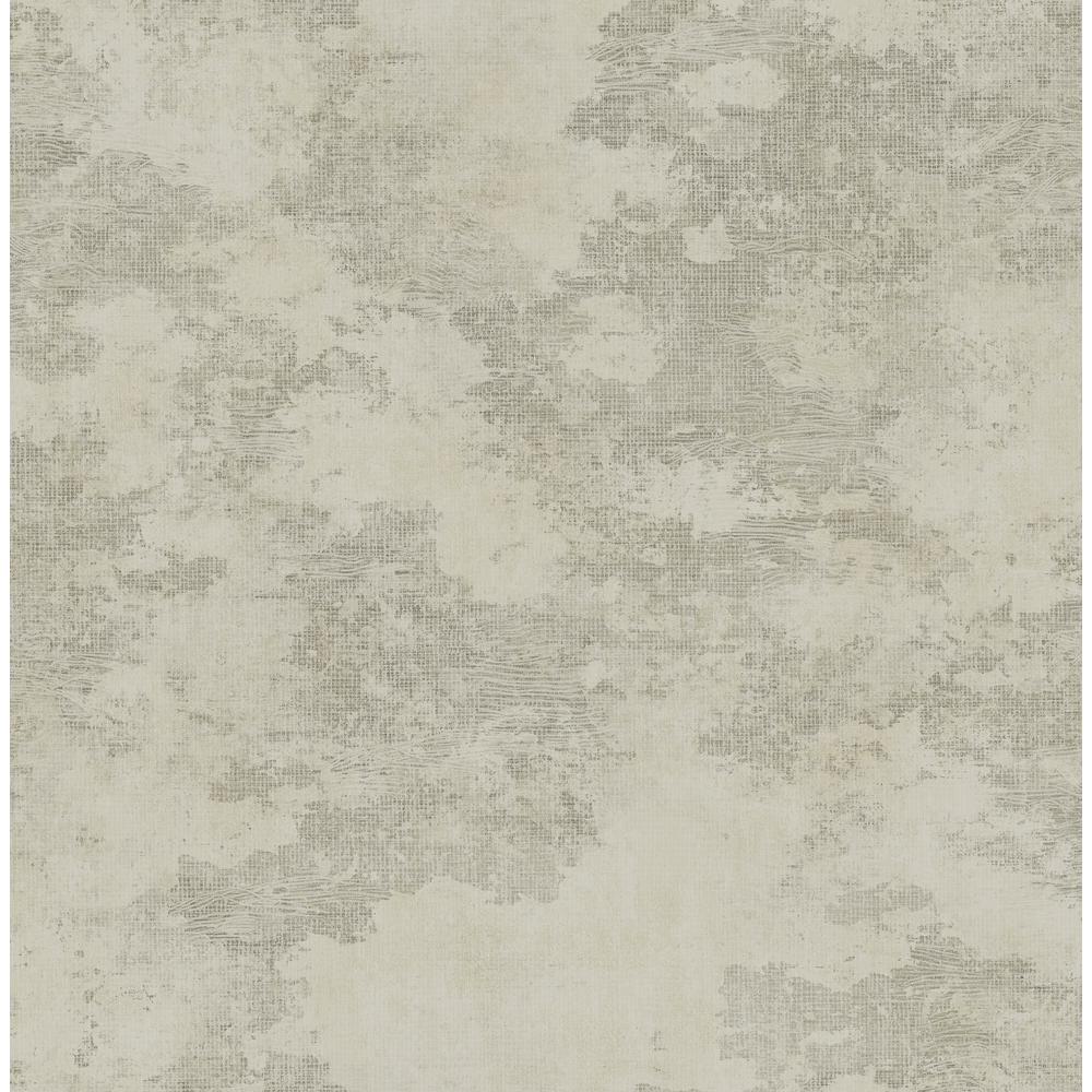 Seabrook Designs Glisten Texture Metallic Silver and Greige Faux ...