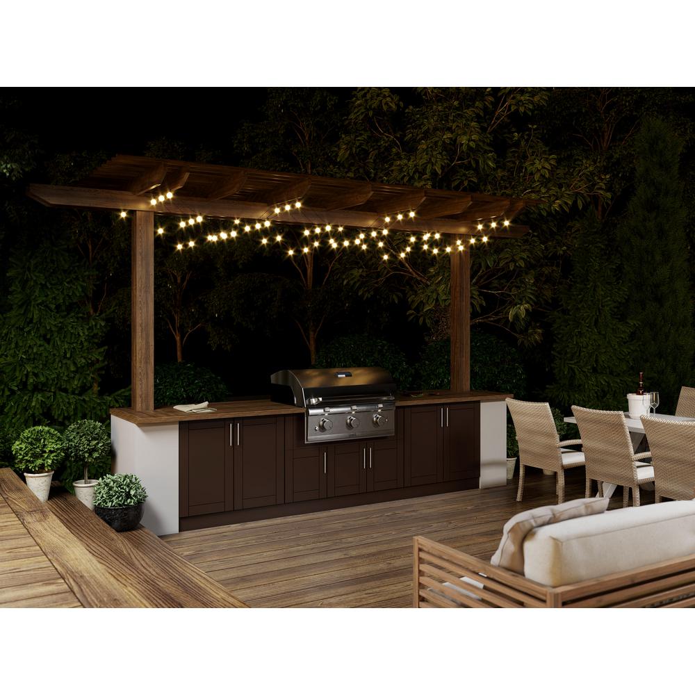 WeatherStrong Daytona Dock Brown 20-Piece 121.25 in. x 34 ...