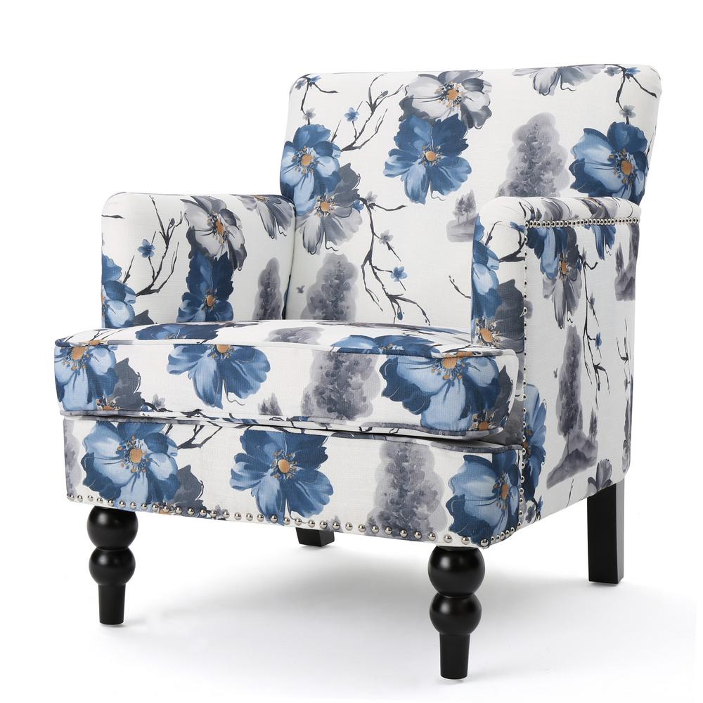 Modern Nailhead Trim Fabric Accent Chairs Chairs The