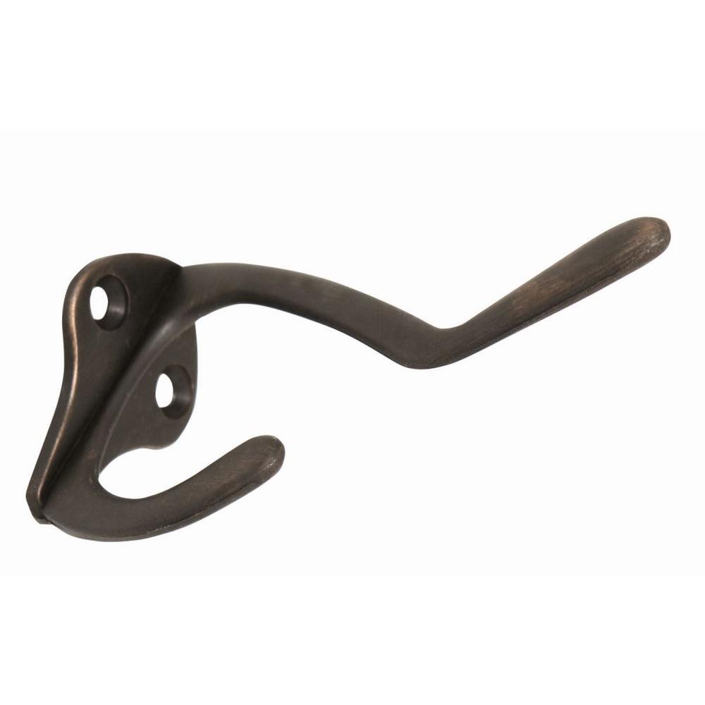 Design House 3 in. Oil Rubbed Bronze Double Hat and Coat Hook-202887 ...