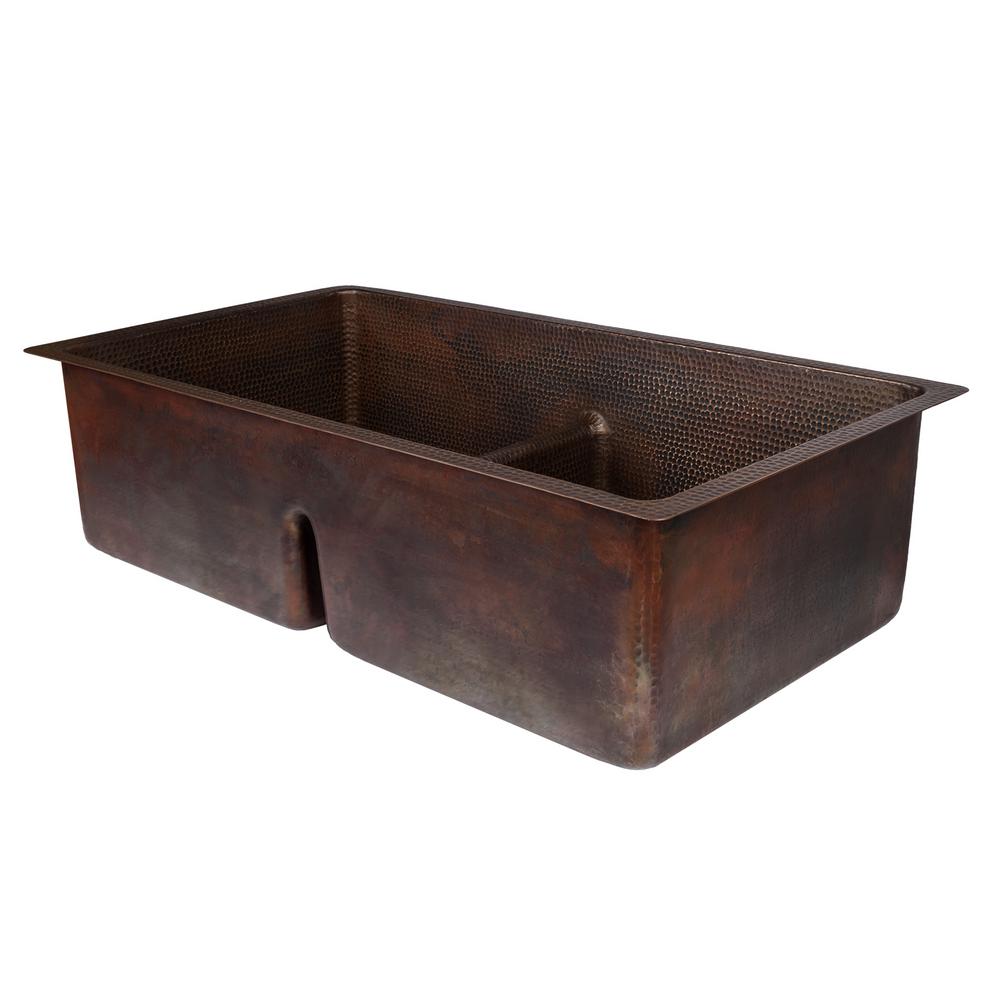Double Oil Rubbed Bronze Drop In Kitchen Sinks Double Bowl 50 Kitchen Sink With Short
