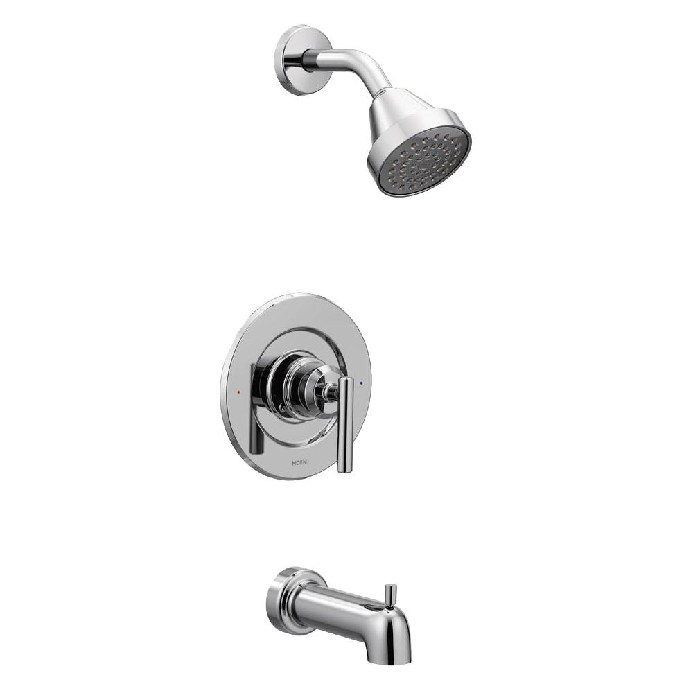 MOEN Gibson 1-Handle Posi-Temp Tub and Shower Faucet Trim Kit in Chrome (Valve Not Included 