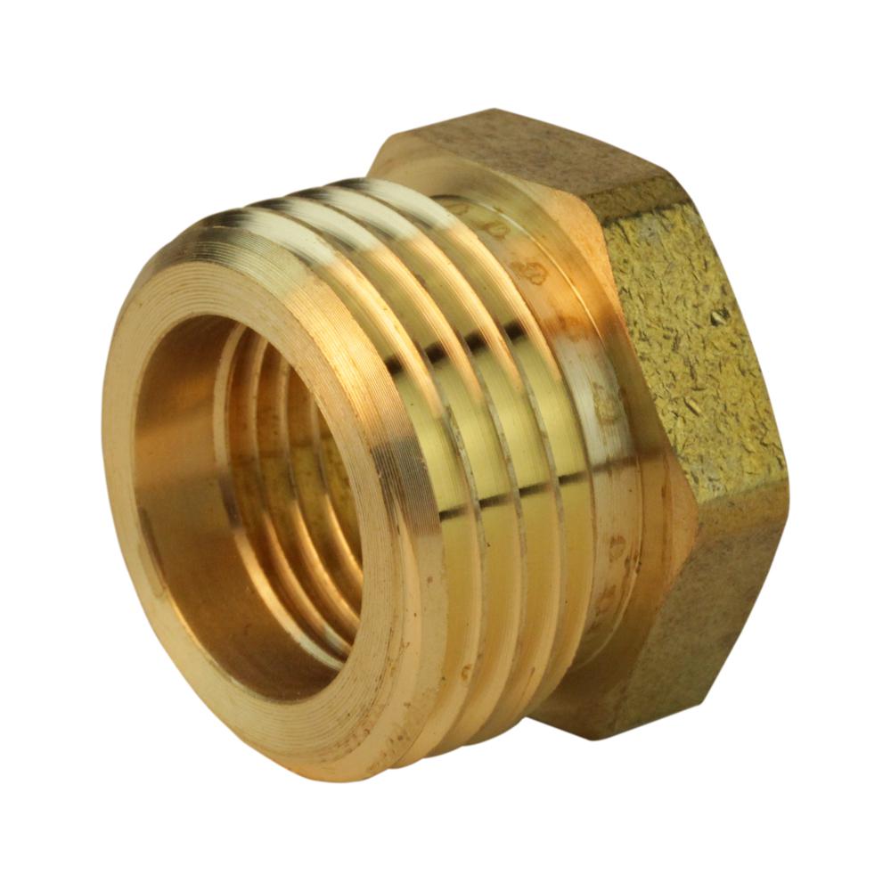 Everbilt 3 4 In Mht X 1 2 In Fip Brass Adapter Fitting 801729 The Home Depot