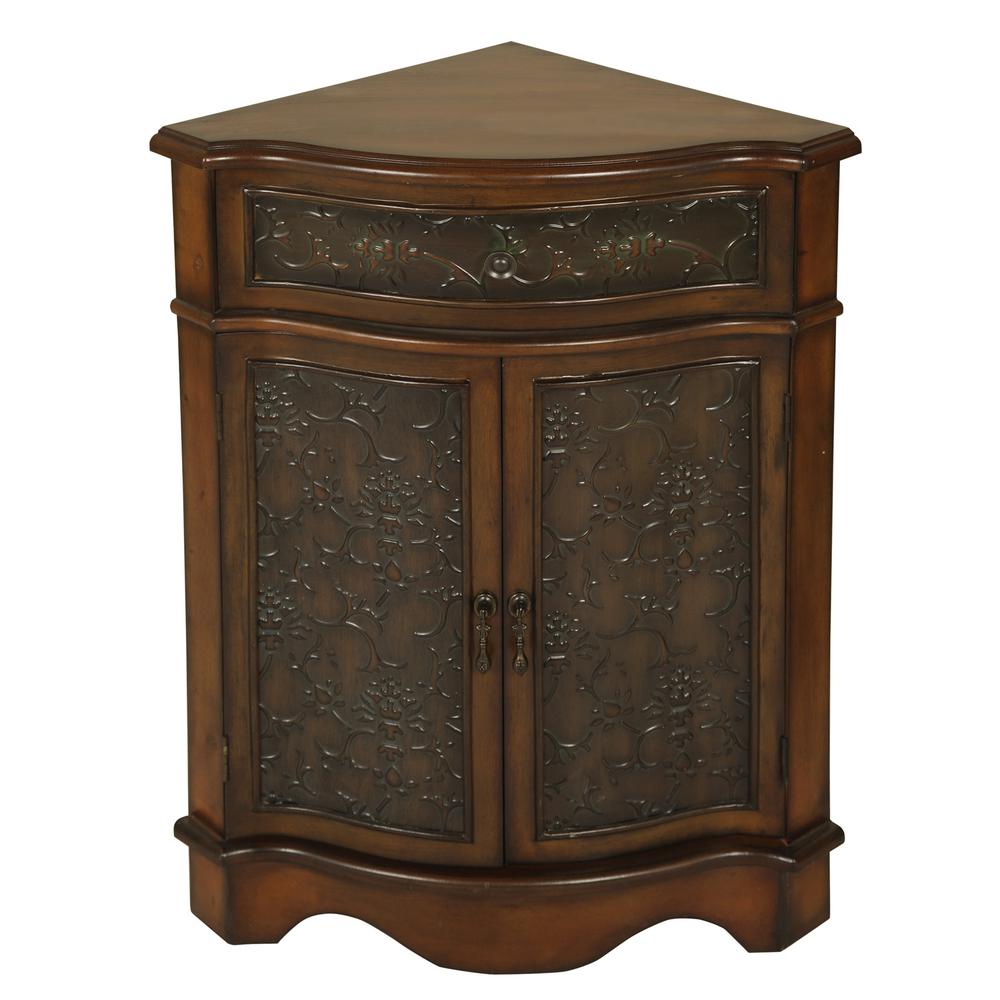 Walnut Corner Cabinet 2335 The Home Depot