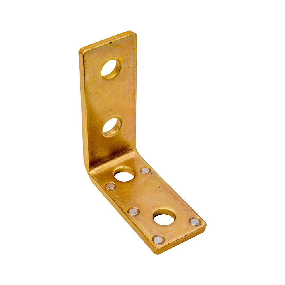 SuperMag 4-Hole 90-Degree Gold Galvanized Angle Strut Bracket with ...