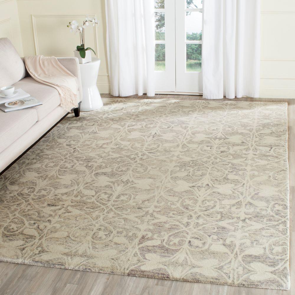 Light Gray Rug 8 10 Tyres2c 8 X 10 Beige Cotton Area Rugs The Home Depot