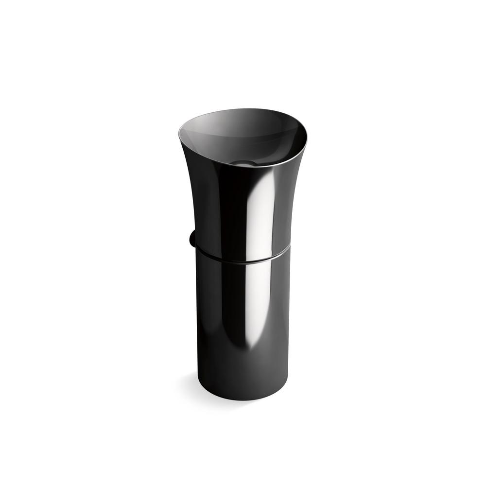 Kohler Veil Pedestal Vessel Sink In Black