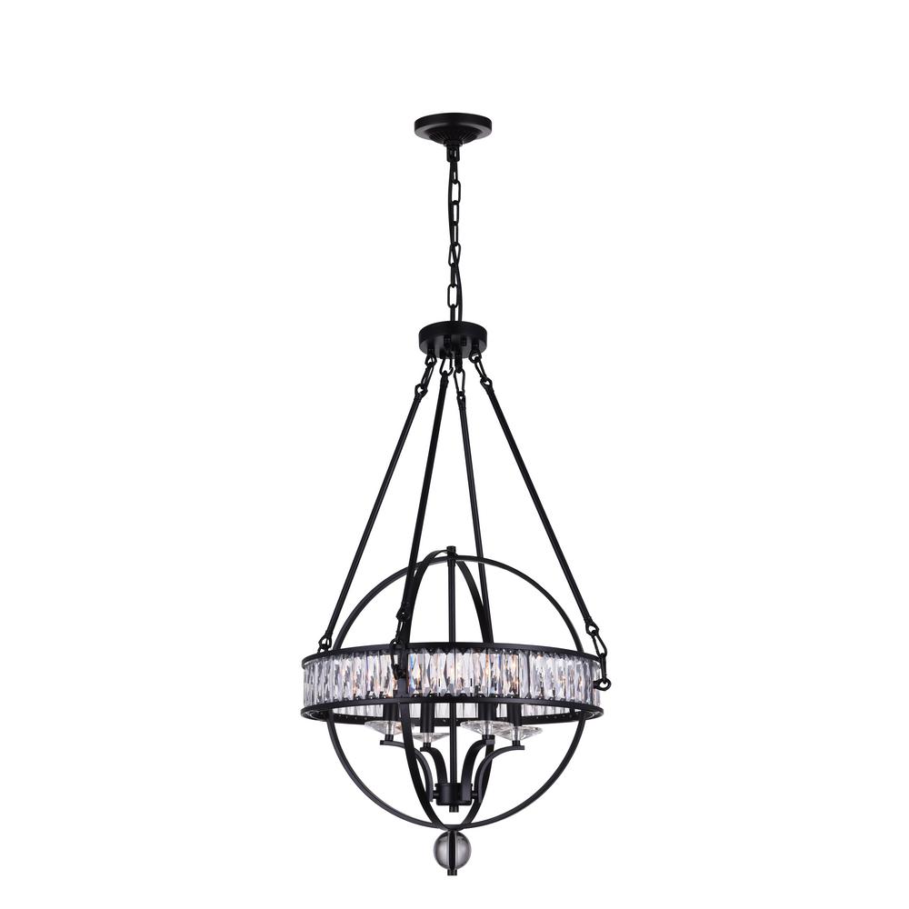 Cwi Lighting Arkansas 4 Light Black Chandelier 9957p20 101 The Cwi Lighting Arkansas 4 Light Black Chandelier