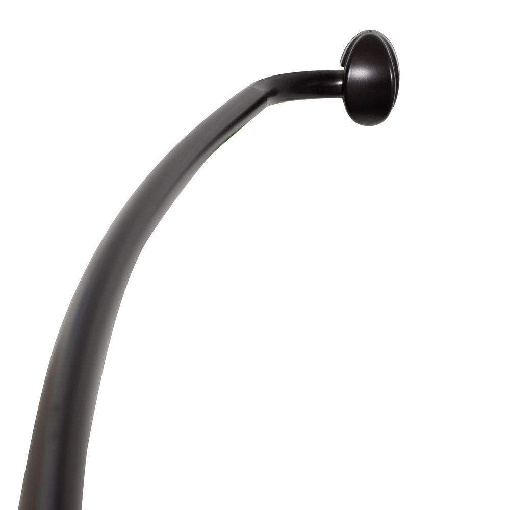 Zenna Home Bronze Shower Curtain Rods Accessories The Aluminum Adjule Curved Shower Rod In Bronze