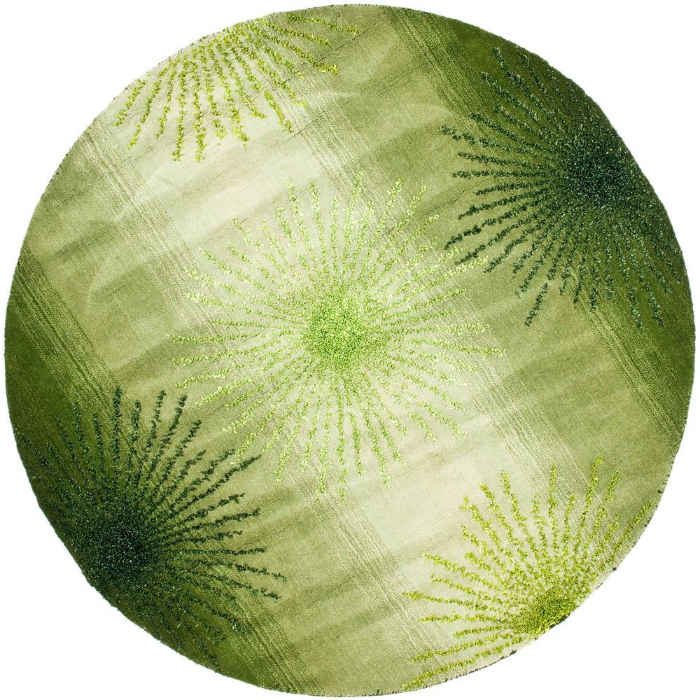Safavieh Soho Green/Multi 6 ft. x 6 ft. Round Area RugSOH712G6R The