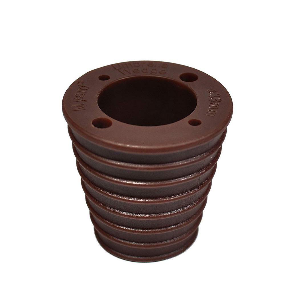 Myard 4 Hole Umbrella Cone Wedge Spacer For Patio Table 1 8 In To 2 Opening 5 Pole Brown