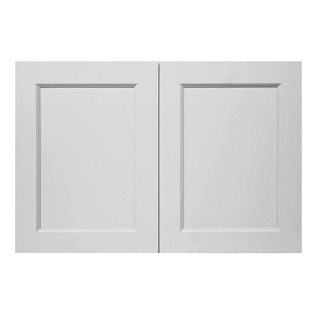 Krosswood Doors Modern Craftsman Ready To Assemble 30x24x12 In Wall Cabinet With 2 Door 1 Shelf In Gray Kb Bl W3024 The Home Depot