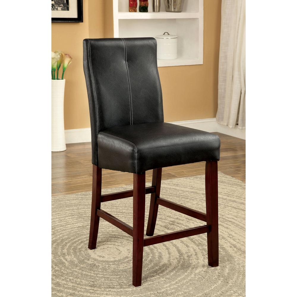 Bonneville Ii Brown Cherry And Black Contemporary Style Counter Undefined Bonneville Ii Brown Cherry And Black Contemporary Style Counter Height Chair 2 Pack