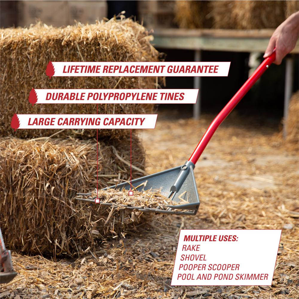 1 7 Lb 59 In 18 Tine Rake Polycarbonate Shovel 1 7 Lb 59 In 18 Tine Rake Polycarbonate Shovel Sifter With Aluminum Shaft Rk001 The Home Depot