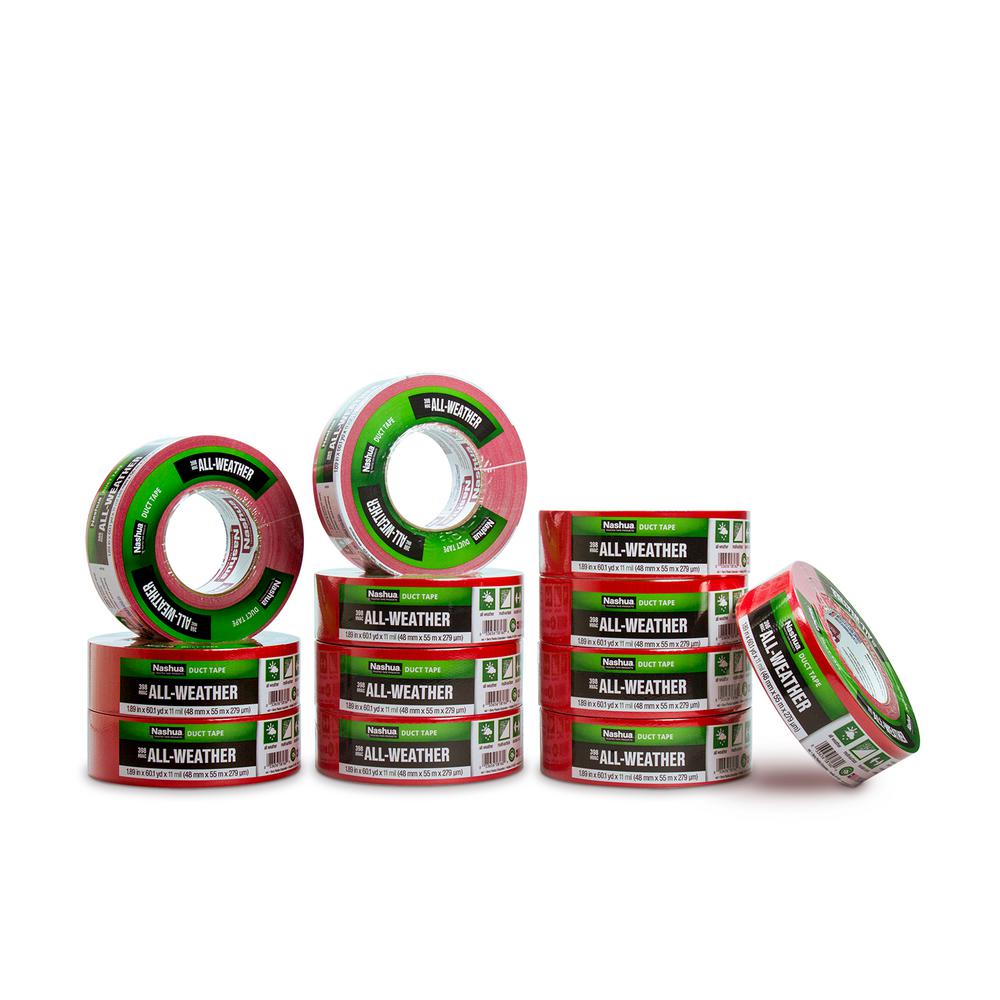 Nashua Tape 1.89 in. x 60 yd. 398 AllWeather HVAC Duct Tape in Red Pro