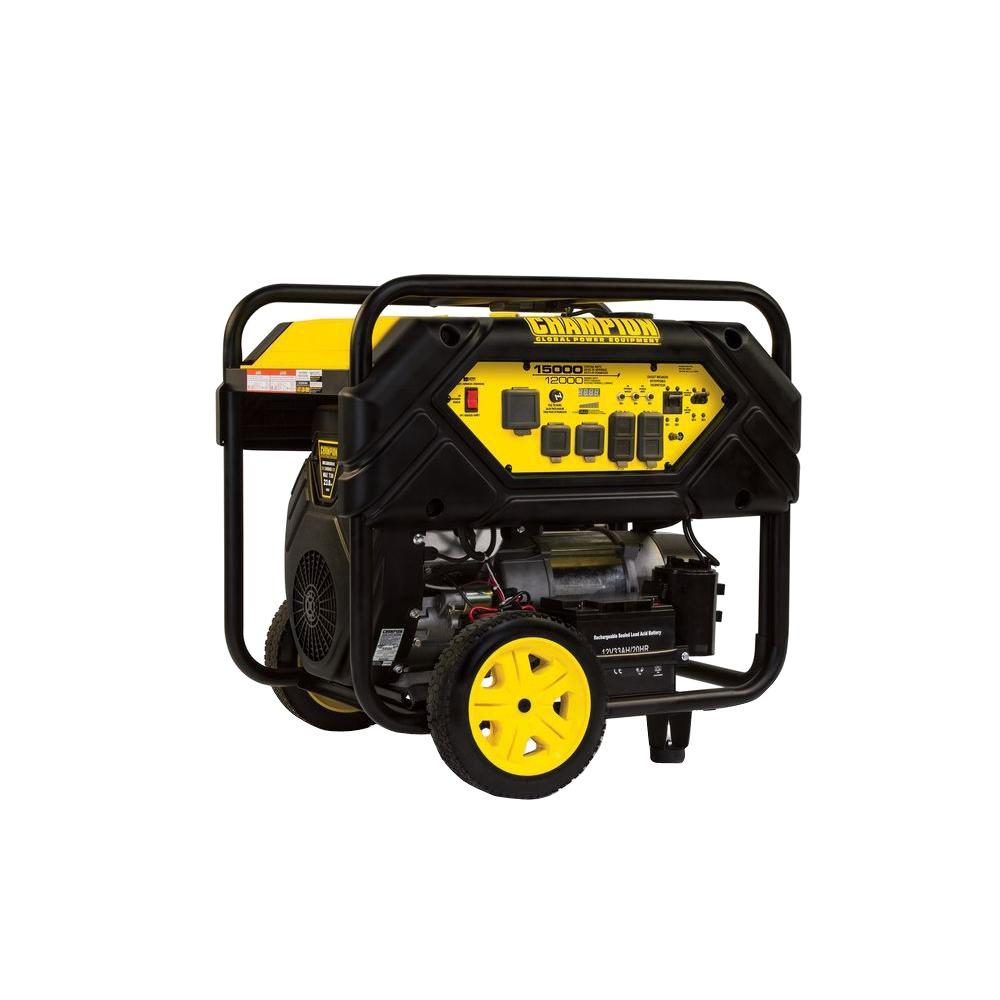 Champion Power Equipment 12,000-Watt Gasoline Powered Electric Start Portable... by Champion Power Equipment