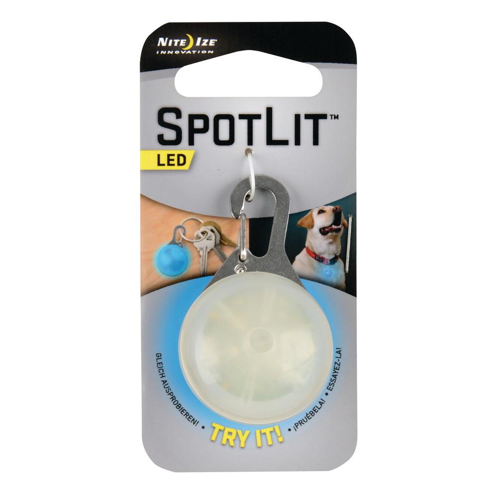 Nite Ize SpotLit LED Carabiner Light Green Mini Keychain Collar Safety Beacon