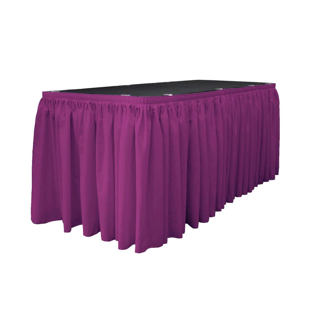 30 Ft X 29 In Long Magenta Polyester Poplin Table Skirt With 15 L Clips - History Of Table Skirting 30 Ft X 29 In Long Magenta Polyester Poplin Table Skirt With 15 L Clips - History Of Table Skirting