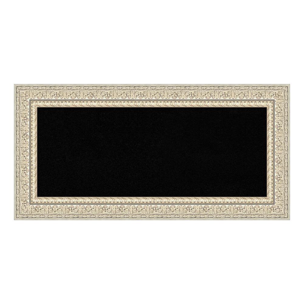 Amanti Art Fair Baroque Cream Framed Black Cork Memo Board