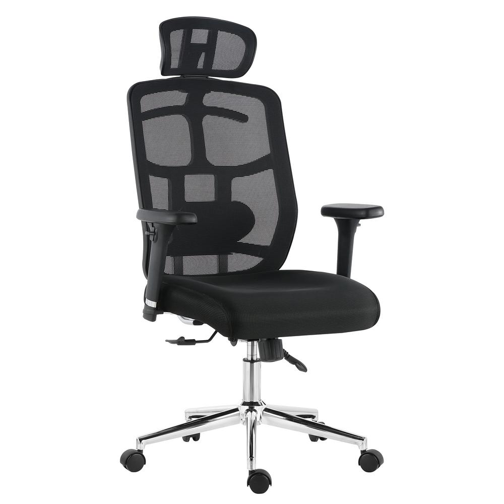 Poly And Bark Simmons Black Office Chair In Mesh Hd 328 Blk The Poly And Bark Simmons Black Office Chair In Mesh
