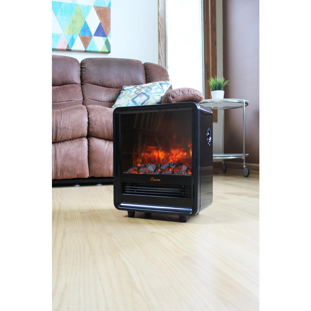 Crane 17 In 1500 Watt Electric Mini Fireplace Ceramic Space Heater 3 Settings With Realistic Embers Ee 8075bk The Home Depot - Crane Usa Mini Fireplace Heater Crane 17 In 1500 Watt Electric Mini Fireplace Ceramic Space Heater 3 Settings With Realistic Embers Ee 8075bk The Home Depot - Crane Usa Mini Fireplace Heater