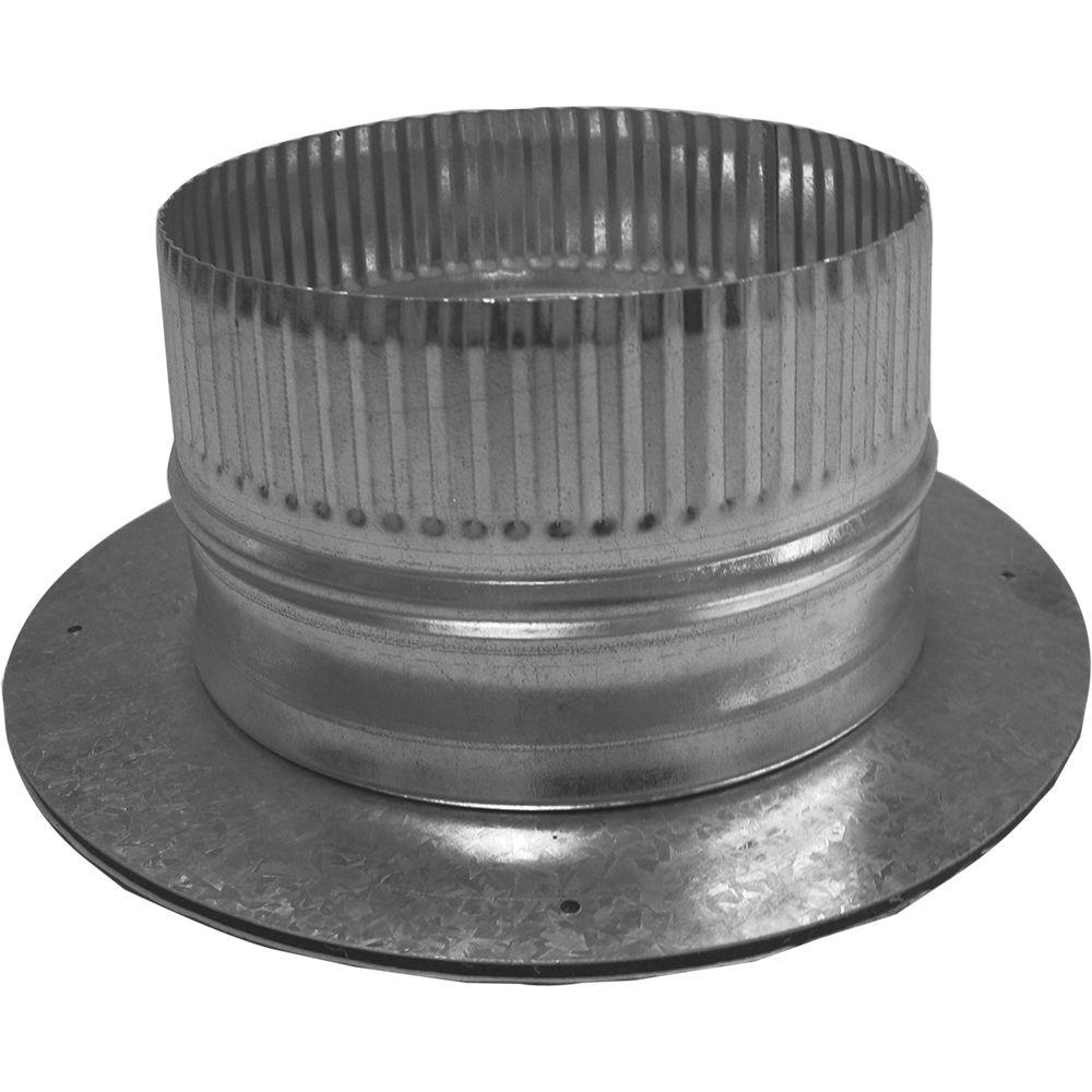 SpeediProducts 14 in. Dia Galvanized Take Off Start Collar and Gasket
