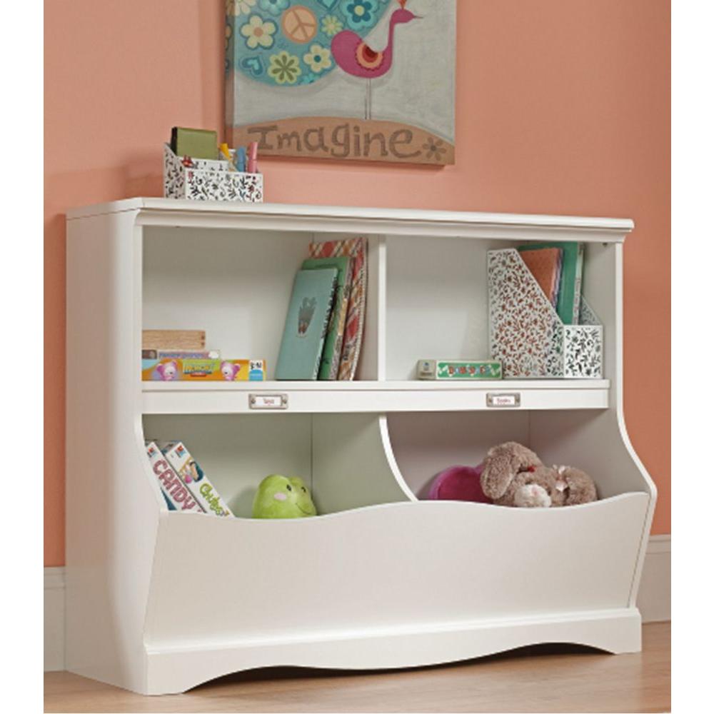 Kids Bookcases Bedroom Furniture The Home Depot Pogo Soft White Twin Kids Footboard