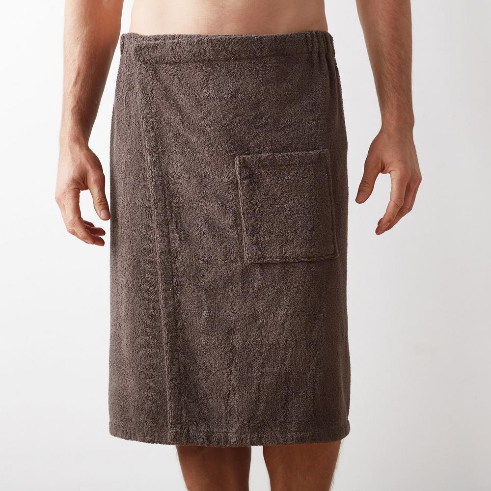 The Company Store Legends Regal Egyptian Cotton Men's Small/Medium Midnight Blue Bath Wrap67003