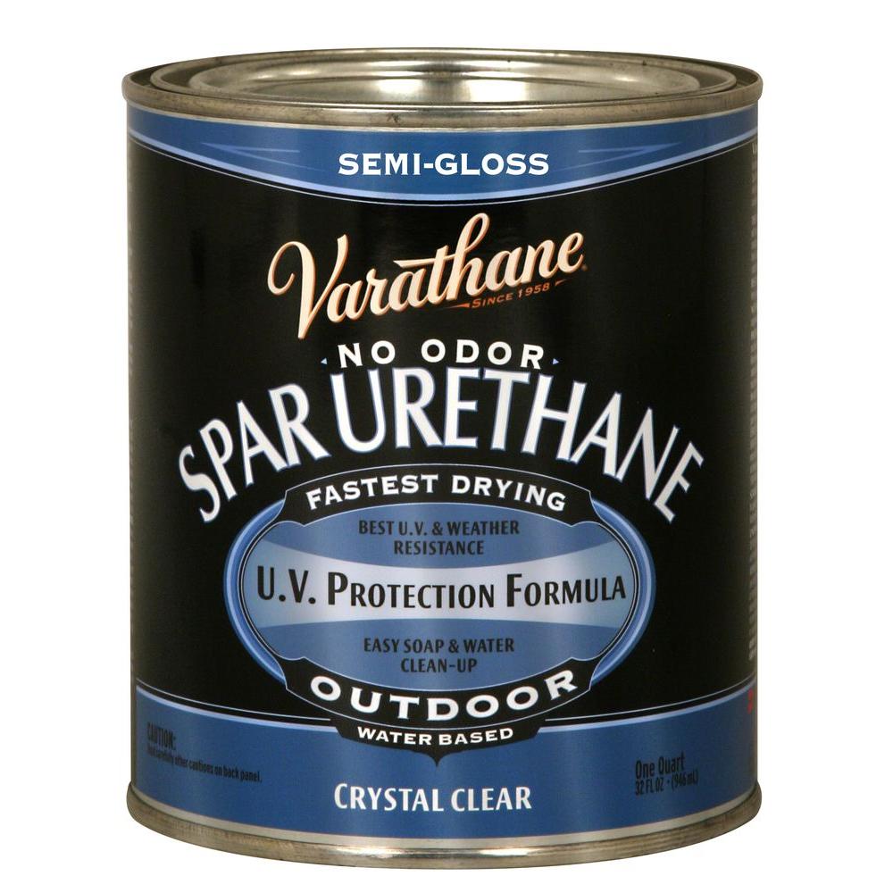Varathane 1 qt. Clear SemiGloss WaterBased Outdoor Spar