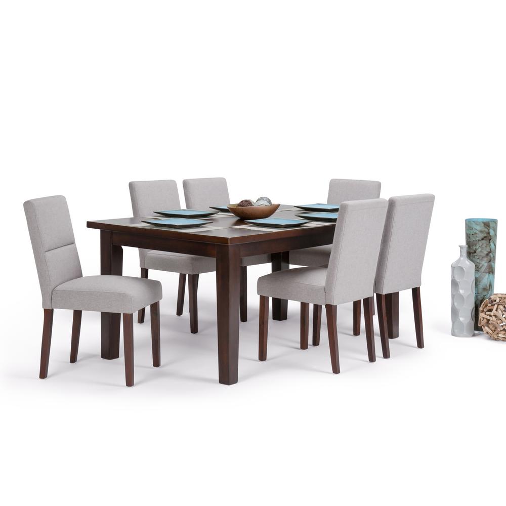 Simpli Home Ashford 7 Piece Dining Set With 6 Upholstered Simpli Home Ashford 7 Piece Dining Set With 6 Upholstered